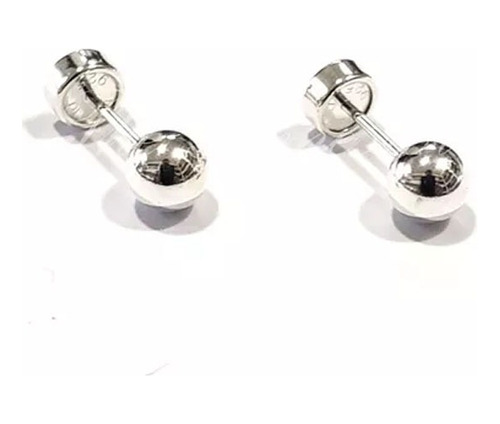 Aros Abridores Bebe Plata 925 Bolita 5mm Ch-006