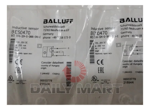 New In Box Balluff Bes 516-324-g-sa66-s49-c Proximity Sw Ccf