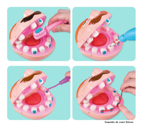 Imagem 4 de 4 de Brinquedo Play Brincando De Dentista Massinha Dough