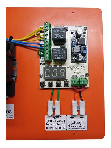 Imagem 4 de 6 de Quadro De Automação Sistema Solar Liga Desliga Inversor 220v