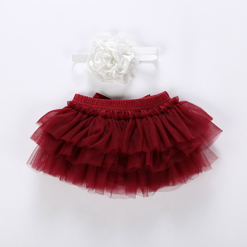Conjunto De Faldas Con Lazo Y Diadema Para Bebés Y Niñas