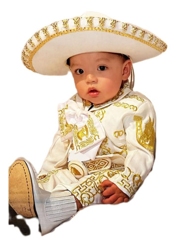 Traje De Charro Bebes T1 Bautizo Sombrero Botin Camisa Cinto