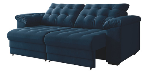 Selmer Estofados Selmer Coliseu COLISEU AZUL 2,10m Sofa Blue Big freshness Foam 2 Yes Right Plastic Black 1
