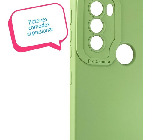 Imagen 3 de 8 de Funda Silicona Gamuza Antigolpe Protege Camara Para Moto G31