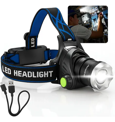 Lanterna Cabeça Led Hypercore 2km Zoom 12 Modos Recarreg