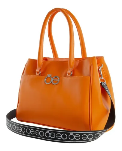 Bolsa De Mano Satchel Cloe Ignali Color Naranja MercadoLibre