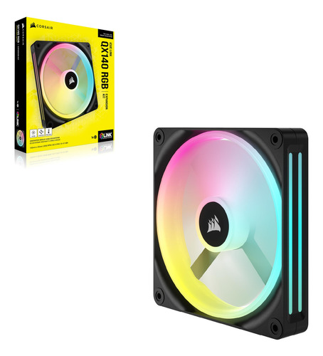 Ventilador Corsair Icue Link Qx140 Rgb 140mm, Negro