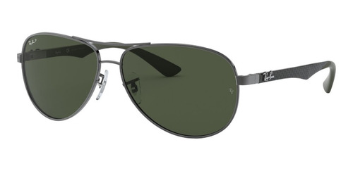 Lentes De Sol Carbon Fibre Verde Polarizados Ray-ban