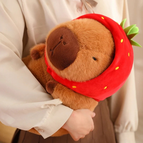 Li Capivara De Pelúcia Com Mochila E Chapéu De Tartaruga