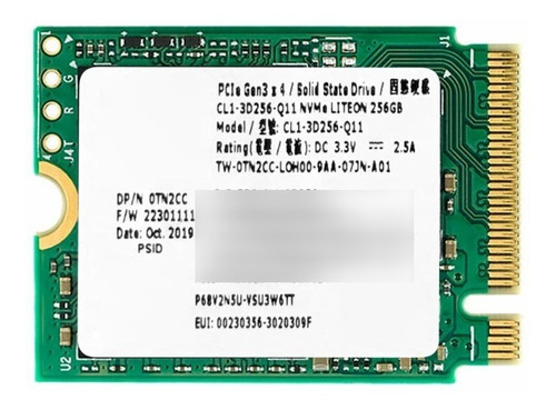 Lite-on 256gb Ssd M.2 2230 Nvme Para Notebooks Y Consolas.