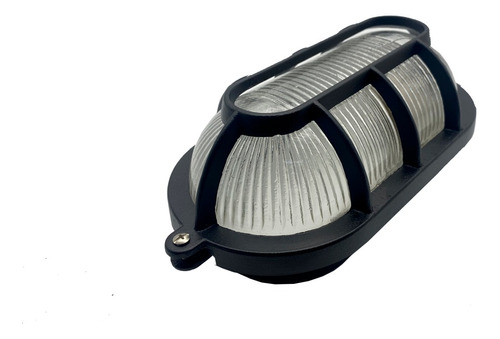 Tortuga De Exterior Oval Para Lampara E27 Negro L60