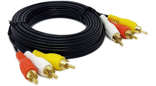 Cable De Audio Y Video Rca Ba?ado En Oro M/mx3, Por Imbapric