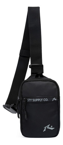 Shouder Bag Bolsa Pochete Transversal Espaçosa Resistente Cor Preto Desenho Do Tecido Lisa