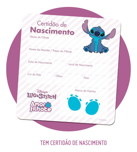 Boneco Stitch Filhote Brinquedo Filme Lilo & Stitch Disney