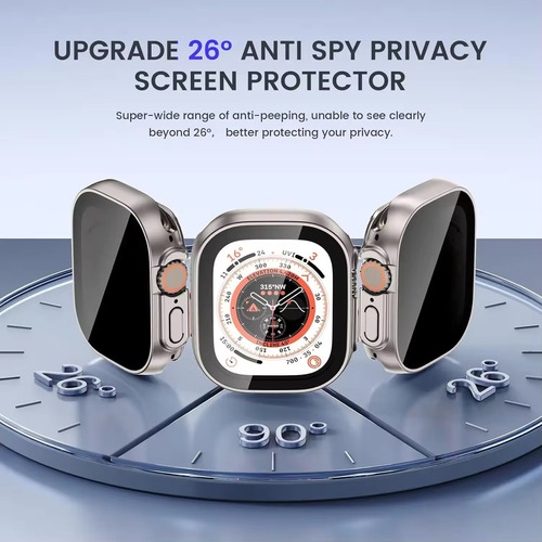 Case Cristal Templado Para Apple Watch Protección Agua 44mm