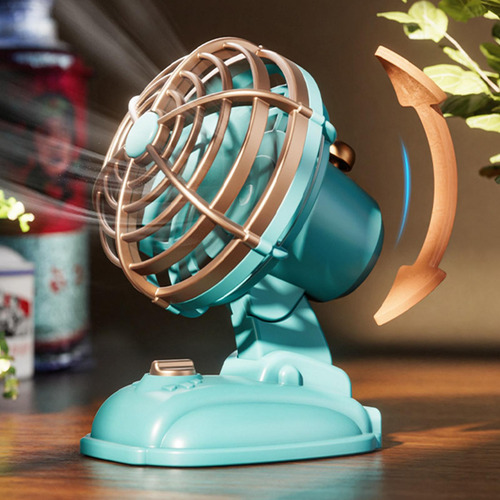 2 Ventilador De Escritorio Usb, Pequeño Ventilador Amarillo