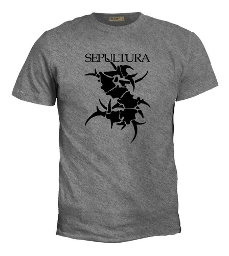 Camiseta Estampado Sepultura Logo Metal Rock Banda Igk
