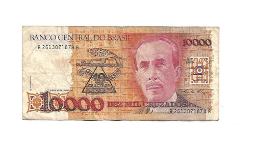 Cédula Nota Original 10000 Cruzados De Carlos Chagas A-878