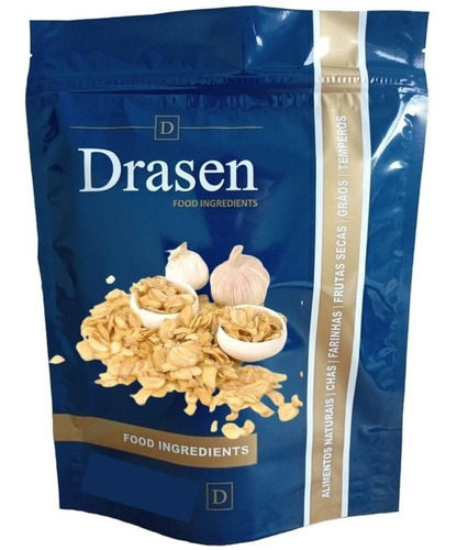 500g Alho Em Flocos Branco Sem Raíz | Drasen Food