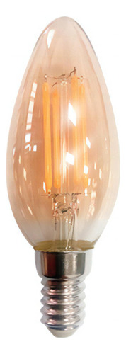 Lâmpada Led Pix Filamento Vintage Vela E14 Âmbar Bivolt Cor Da Luz Branco-quente 110v/220v