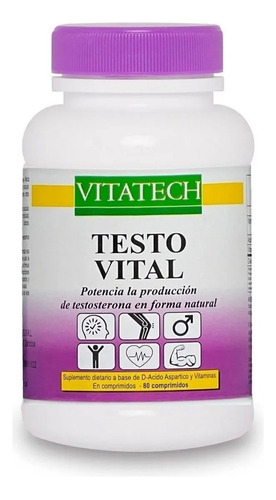 Testo Vital Vitatech Precursor De Testosterona Sabor Sin sabor