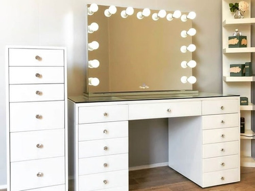 Peinadora De Maquillaje Con Luces Led