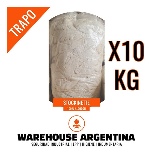 Trapo Crudo Para Limpieza - Stockinette 100% Algodón 10kg