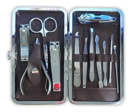 Estuche 11 Pcs Herramientas Manicura Cuidado Personal Corta