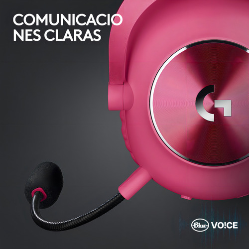 Audífonos Inalámbricos Logitech G Pro X 2 Lightspeed Magenta Color Rosa