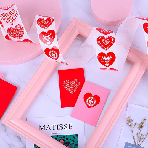 Pegatinas En Forma De Corazón Etiquetas De 1,5 Para