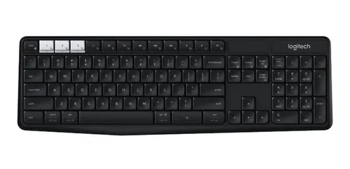 Teclado bluetooth Logitech K375s QWERTY espa ol color grafito y