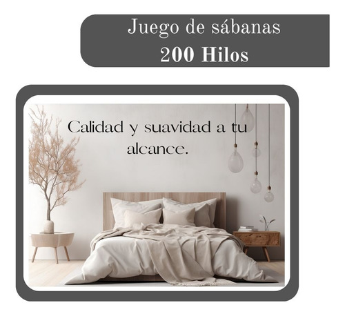 Sábanas 100% Algodón King 200 Hilos - Certificadas