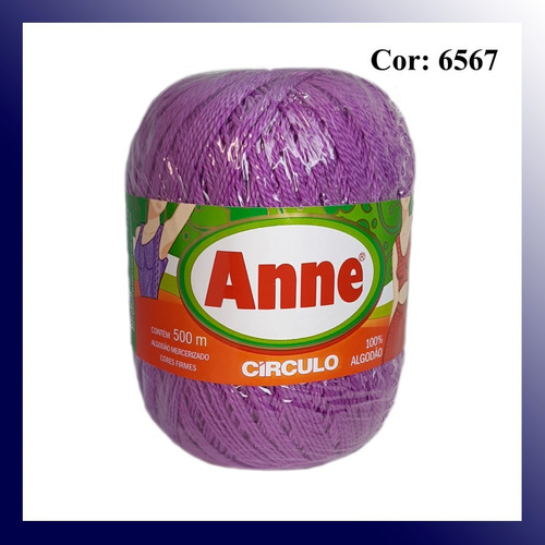 Linha De Crochê Anne Novelo 500m Tricô Variação De Cores Cor 6567 - ROXO-CÍTRICO