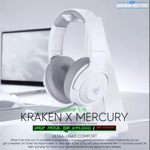 Razer Kraken-auriculares X-mercury Para Juegos, Cascos Con Sonido