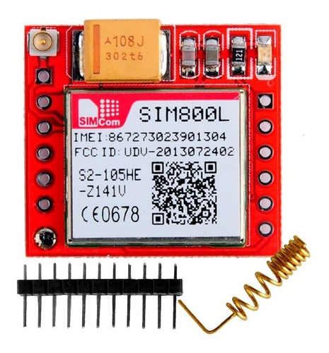 Imagen 3 de 6 de Modulo Celular Gsm Gprs Sim800l Sim800 Antena Electroship