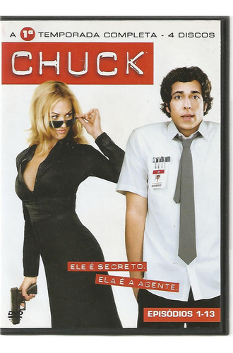 Box 4 Dvds - Chuck - 1ª Temporada Completa - Warner - 2009 (Usado)