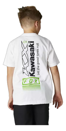 Remera De Niños Fox Youth Kawi Ss Moto Enduro Marelli