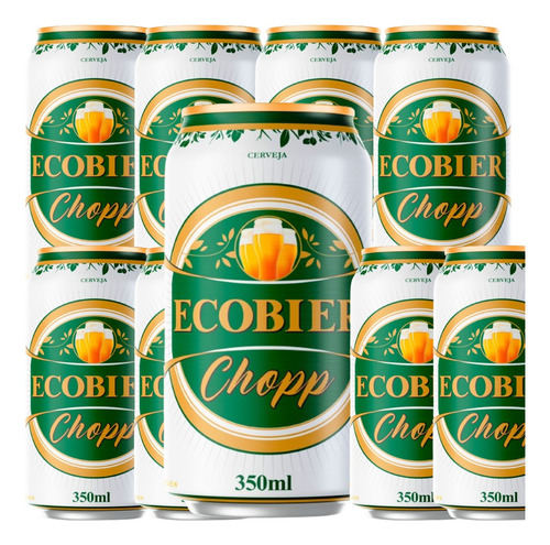 Chopp Claro Ecobier - Lata 350ml - Pack 12