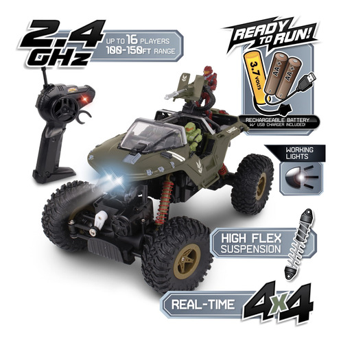 Vehículo Rc Halo Infinite Warthog Rock Hog 2.4 Ghz