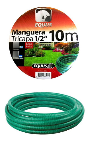 Manguera Equus Riego Jardin 10 Metros Color Verde