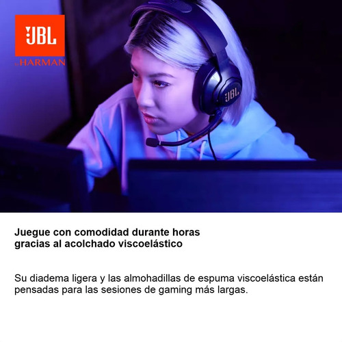 Imagen 5 de 7 de Jbl Quantum 400, Diadema Gamer Rgb Sonido Dts:x2.0 Micrófono