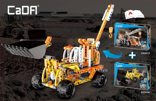 Grúa Móvil Para Armar Pull Back Cada Bloques 272 Pz C52013w