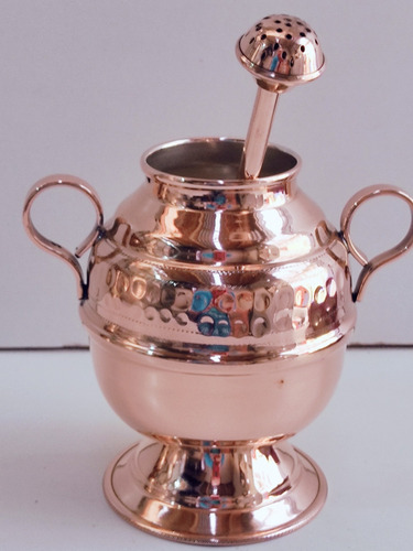 Imagen 3 de 5 de Mate De Cobre 99.9 %hecho A Mano Alto 11 Cm 250cc