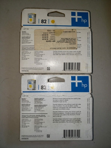 Imagen 2 de 3 de Cartucho De Tinta Original Hp 82 C4913a Amarillo