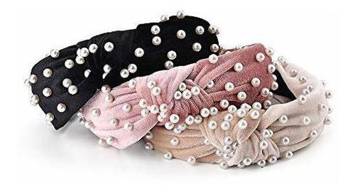 Diademas Para Cabello - 3 Pack Velvet Ancho De Las Vendas De