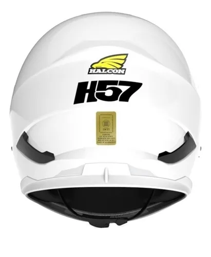 Casco Para Moto Integral Halcon H57 Blanco Talle M