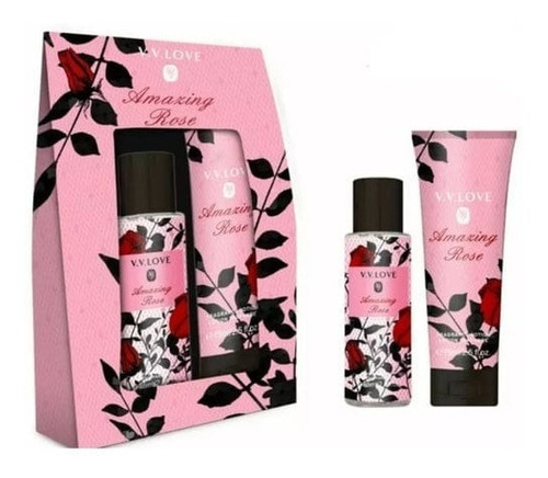 Perfume 85ml Y Crema 75ml V.v. Love Aroma Amazing Rose