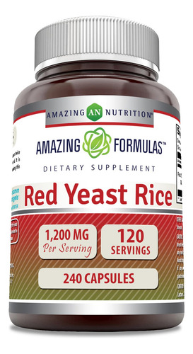 Amazing Formulas Red Yeast Rice 600 Mg 240 Capsules