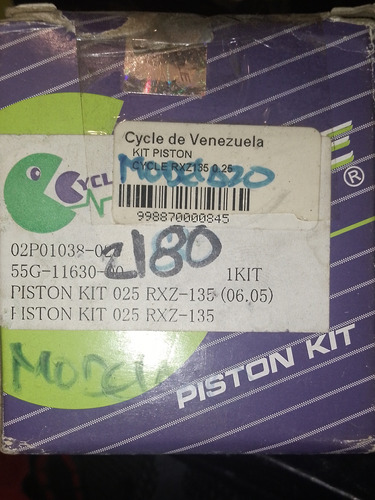 Piston Moto (pistón) Yamaha Modelazo Rxz135 0,25 