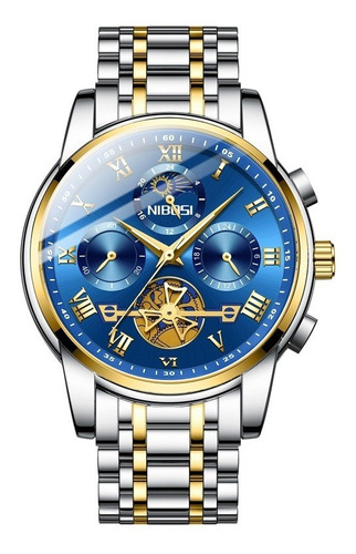 Relojes Nibosi Skeleton Chronograph Quartz Hombre